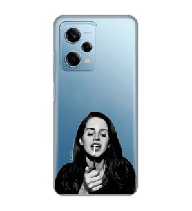 Redmi Note 12 Pro 5G Uyumlu Lana Del Rey Desenli Şeffaf Telefon Kılıfı