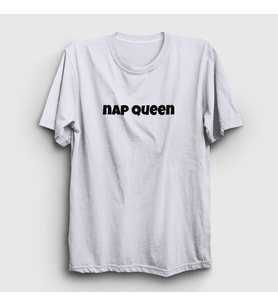 Presmono Unisex Beyaz Nap Queen Hediye Uykucu Prenses T-Shirt 503853tt (Beyaz)