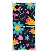 PrintiFy Samsung Galaxy S24 Ultra Uyumlu Retro Color 1 Baskılı Şeffaf Köşe Korumalı Antişok Kılıf