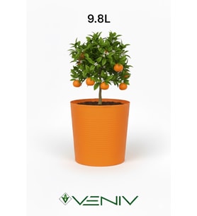 Dekoratif Kırılmaz 9.8 L Saksı (Turuncu)