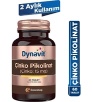 Dynavit Çinko Pikolinat 15mg 60 Tablet - Saç & Cilt & Tırnak & Bağışıklık - Zinc Picolinate