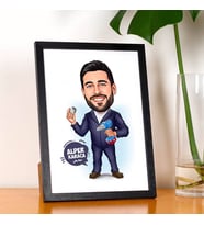 Kişiye Özel Tamirci Erkek Karikatürlü Resim Çerçevesi