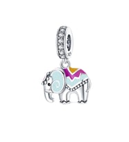 Karnaval Fili Renk Değiştiren (Isı ile) Charm  925 Ayar Gümüş