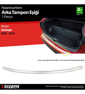 Nissan Qashqai Krom Arka Tampon Eşiği 2007-2014