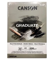 Canson Çizim Bloğu Graduate Mıx Medıa Gri 30 Yaprak A3 220 Gram
