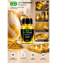 GATO Kaplama Solvent Bazlı Transparan Sıvı Pigment Boya 100 ml Sarı Renk Renklendirici
