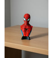 Spider-Man Büst Figür - 13,5 cm Çok Renkli 3D Baskı Örümcek Adam Biblo