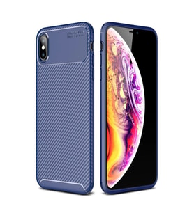 İphone Xs Kılıf Auto Fus Karbon Kapak - Lacivert