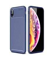 İphone Xs Kılıf Auto Fus Karbon Kapak - Lacivert