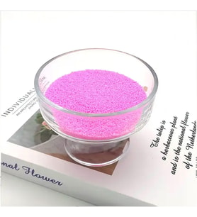 Kristal Tozu Boncuk Vanilya Kokulu Parafin (Mum Yapım Malzemesi ) (500) Gram  Pembe
