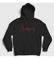 Presmono Unisex Siyah Logo Venom Kapüşonlu Sweatshirt 122008tt