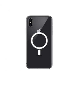 Apple Apple iPhone XS Kılıf Şeffaf Shock-Proof Magnetic Ultra Protection Wireless Case (Renksiz)