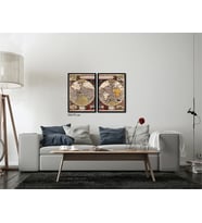 Çerçeveli Doku Efektli Tablo Seti 105x70 cm