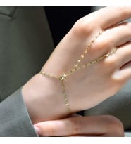 Yıldız Işıltısı Şahmeran Bileklik (Sarı Altın)