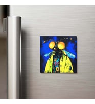 Firefly - Ateşböceği - Güneş Gözlüklü Style - Buzdolap Magneti - 9x9 Cm