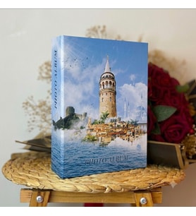 Rabsev RS306 Fotoğraf Albümü 10x15cm 200 Fotoğraf Kapasiteli İstanbul Desenli Lüks Albüm