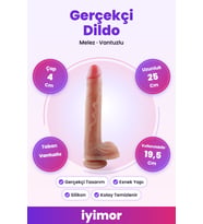25 Cm Ultra Gerçekçi Melez Vantuzlu Dildo Penis – iyimor