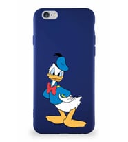 Apple iPhone 6S Soft Premier Kapak Donald Duck-D Tasarımlı Silikon Kılıf - Lacivert (Şeffaf)
