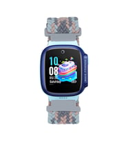 Huawei Watch GT5 41mm KRD-139 18mm Çocuklara Özel Dayanıklı Örgü Kordon (Gri - Pembe)