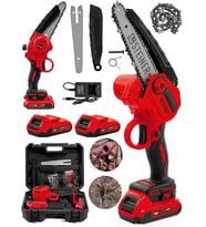 Steiner Alman 198 Vf 10 Ah 25 Cm Bakır Sargılı Akülü Dal Kesme Budama Testere Bıçkı Makinesi Kırmızı