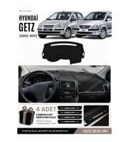 e-biz HYUNDAİ GETZ (2002-2011) Uyumlu Torpido Koruma, Torpido Örtüsü, Torpido Kılıfı - Siyah-Gri - HU021