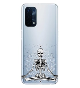 Kılıfland Oppo A74 Kılıf Silikon Resimli Kapak Skeleton Yoga Stok 91