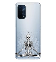 Kılıfland Oppo A74 Kılıf Silikon Resimli Kapak Skeleton Yoga Stok 91