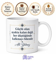 Abi İçin Kişiye Özel İsimli Baskılı Kupa Bardak Doğum Günü Hediyesi