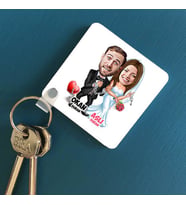 Kişiye Özel Biz Bize Mahkumuz Karikatürlü Anahtarlık