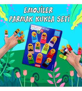 Tox Emojiler 10 Parça Parmak Kukla , Eğitici Oyuncak T106