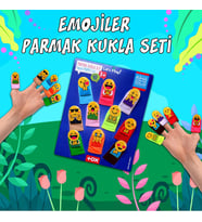 Tox Emojiler 10 Parça Parmak Kukla , Eğitici Oyuncak T106