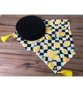LİMON DESENLİ SUPLA & RUNNER (Krem)