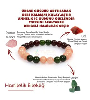Mystic Energy HAMİLELİK Doğal Taş Tılsım Bilekliği (Lal,Pembe Kuvars,Yeşim Taşı Doğaltaş Bileklik)