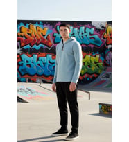 Erkek Kapüşonlu Standart Kol Polar Fermuarlı Sweatshirt Fonksiyonel Dayanıklı Kaliteli Şık