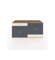 Kronos Konsol 5 Raflı 2 Çekmeceli 4 Kapaklı 176x59x99 Çam-Antrasit/Aytaşı
