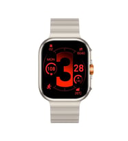 Bix TSW1 2.01” AMOLED Ekran, Bluetooth 5.3 Telefon Görüşme ve IP68 iOS & Android Akıllı Saat (Beyaz titanyum)
