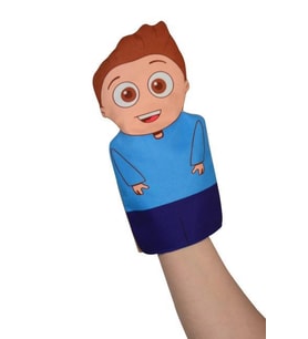 Kukuli Minky El Kuklası (Mavi)