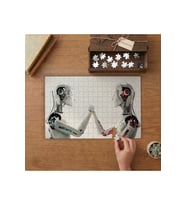 Kardeş Robotlar - Yapay Zeka - Tekoloji Tasarımı 240 parça Ahşap Puzzle Ahşap Kutuda MP01448