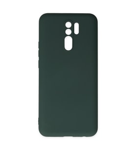 Redmi 9 Kılıf Nano Içi Kadife Silikon - Koyu Yeşil