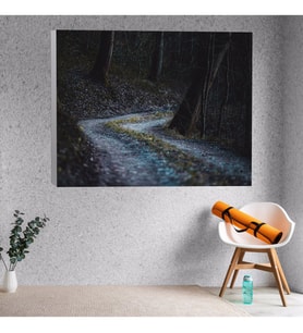 Yakın Çekim Orman Yol İzi Temalı Dekoratif Kanvas Tablo