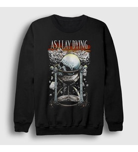 Presmono Unisex Siyah Time As I Lay Dying Sweatshirt 525201tt