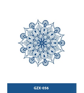 GZX-056 YARI KALICI ETNİK ÇİÇEK DESEN DÖVME-TATTO