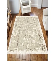 Dijital Kaymaz Taban Yıkanabilir Salon Halısı Mutfak Halısı Koridor Halısı Yolluk ND-HS-550 (Krem)