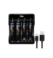 I-Gen G421 4'lü Pil Şarj Aleti + 2 Adet AA Pro 2950 mAh + 2 Adet AAA Pro 1100 mAh Şarjlı Kalem Pilli Set 1.2V Ni-MH