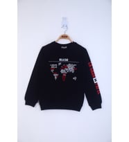 Toontoy Erkek Çocuk Bella Ciao Baskılı Sweatshirt (Siyah)