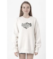 Shake Hands Icon Beyaz Kadın 2ip Sweatshirt