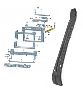 Seat Leon Sis Kapağı Sol Sensörsüz 2020-2023 5FA853665D 9B9