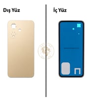 Infinix Smart 10 Gold Uyumlu Arka Kapak Arka Cam Batarya Pil Kapağı Lazer Kesim Back Cover