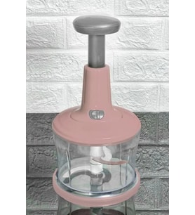 Büyük Paslanmaz Çelik Bıçaklı Üstten Basmalı El Rondosu Blender Soğan Sebze Doğrayıcı