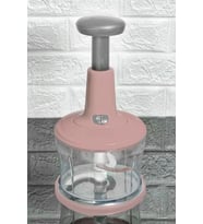 Büyük Paslanmaz Çelik Bıçaklı Üstten Basmalı El Rondosu Blender Soğan Sebze Doğrayıcı